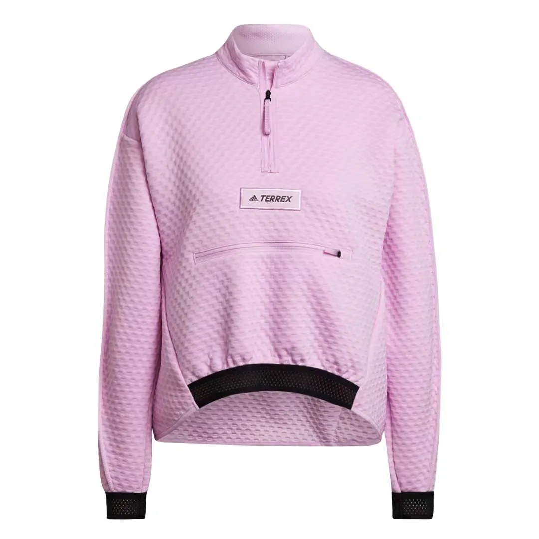 adidas - Women's Terrex Hike 1/2 Zip Fleece Pullover (HH9276) Travel Wardrobe