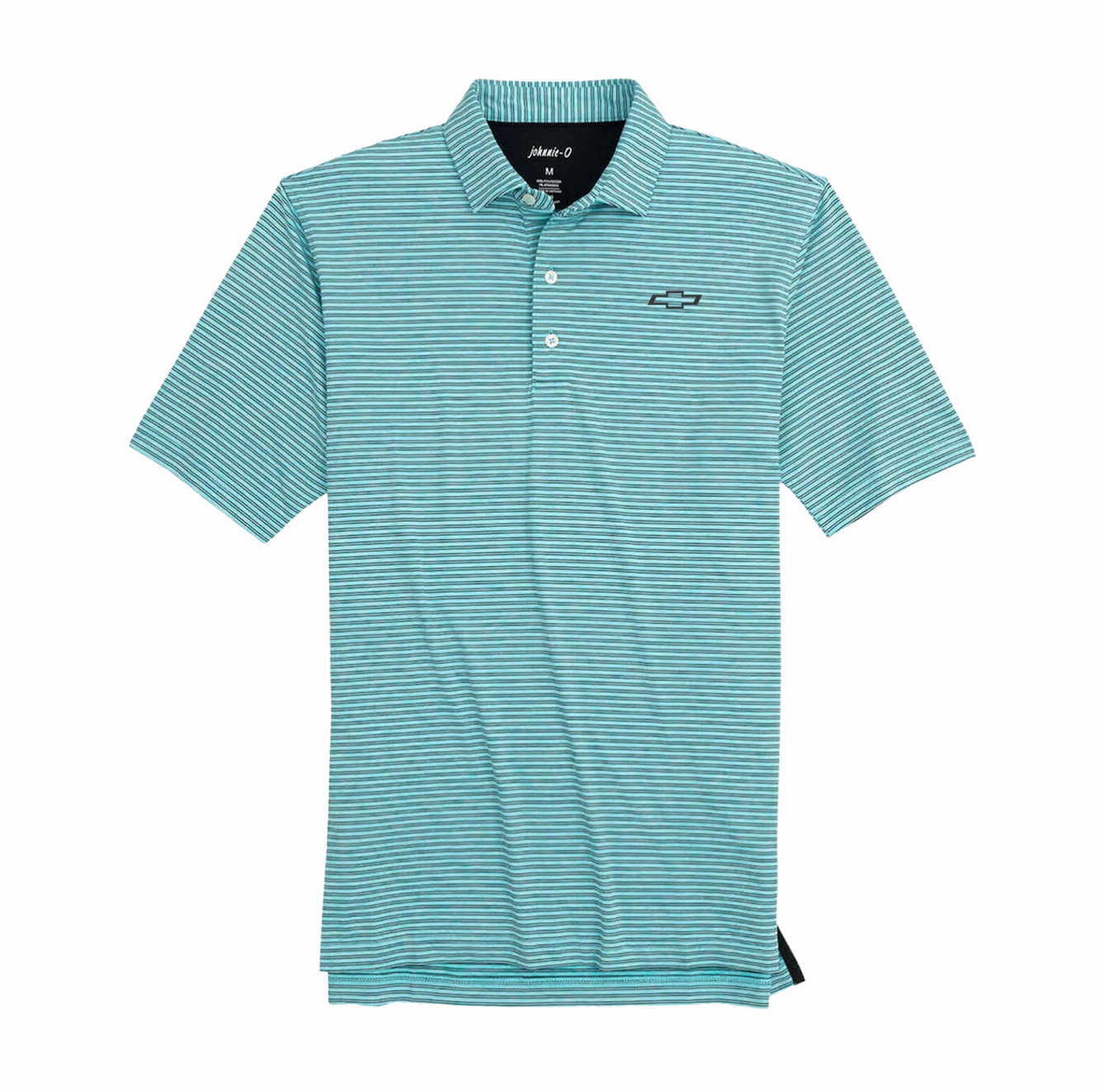 Tailored Style Button-Down Collar Chevrolet Men's Johnnie-O Striped Jersey Performance Polo