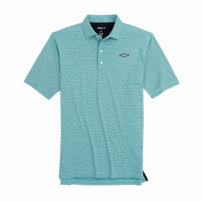 Chevrolet Men's Johnnie-O Striped Jersey Performance Polo Performance Ready