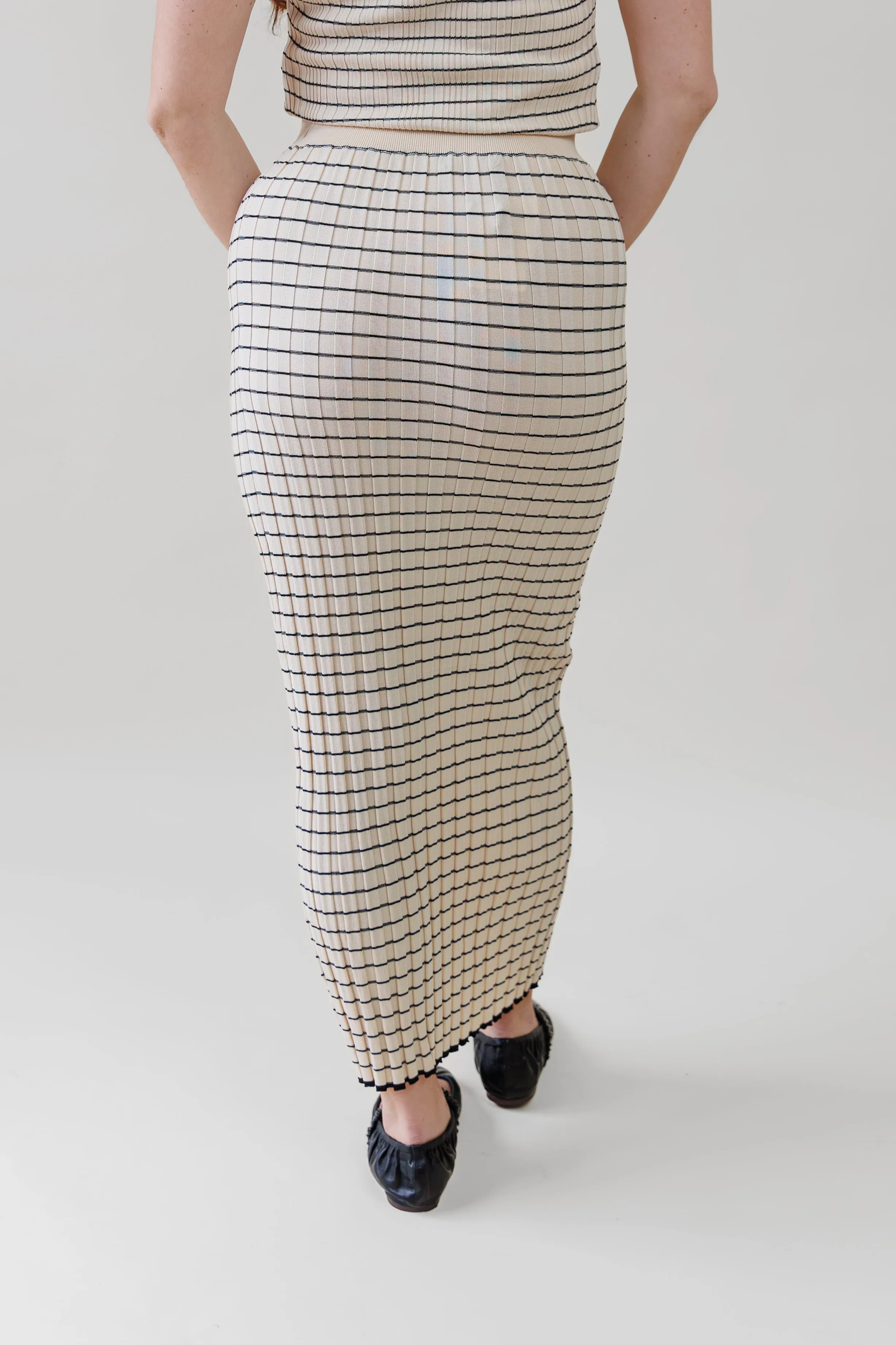 Geometric Print High Street Chic NOVA STRIPED SKIRT