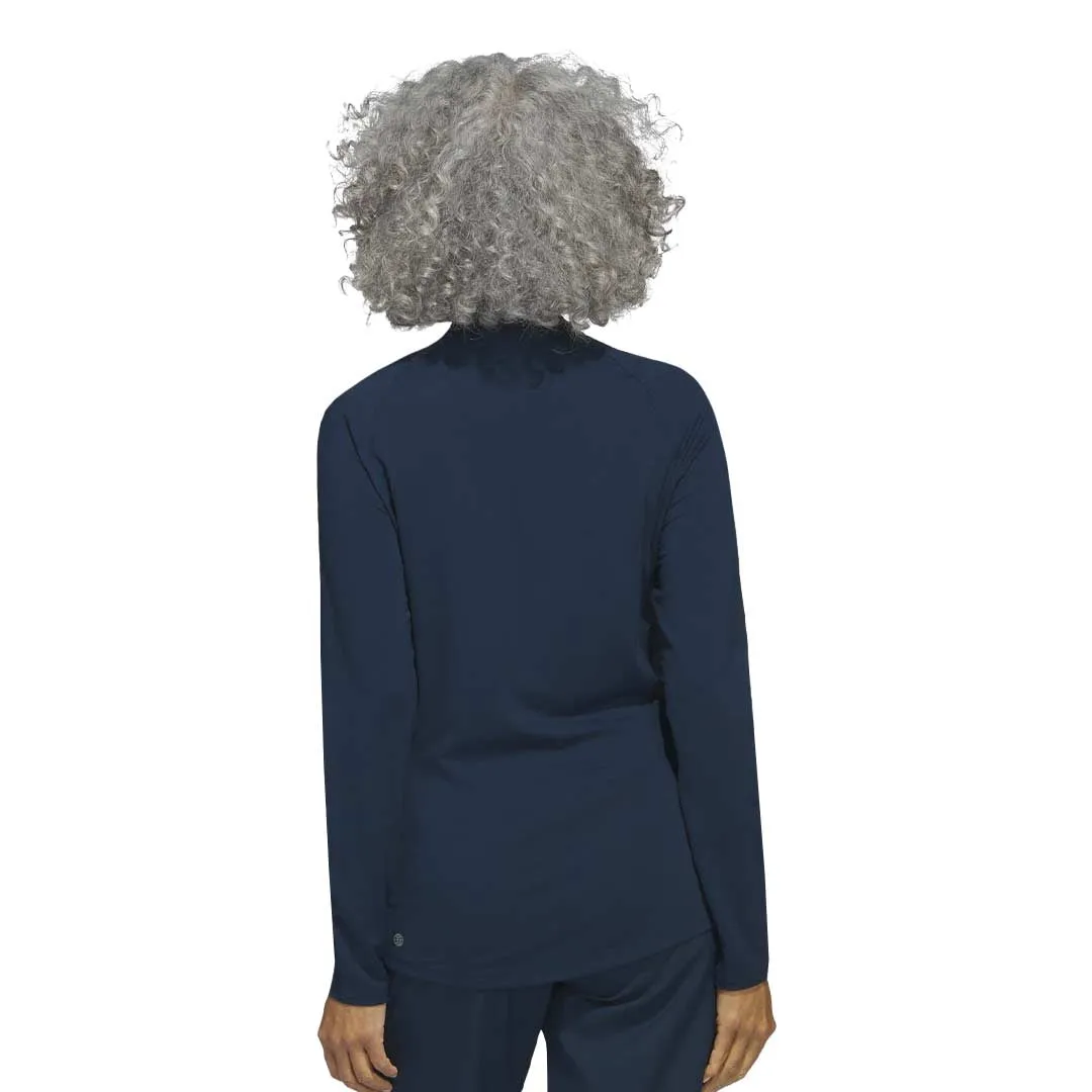 adidas - Women's 1/4 Zip Long Sleeve Polo (HY3974) Wind Resistant Fabric Enhanced Edge Binding