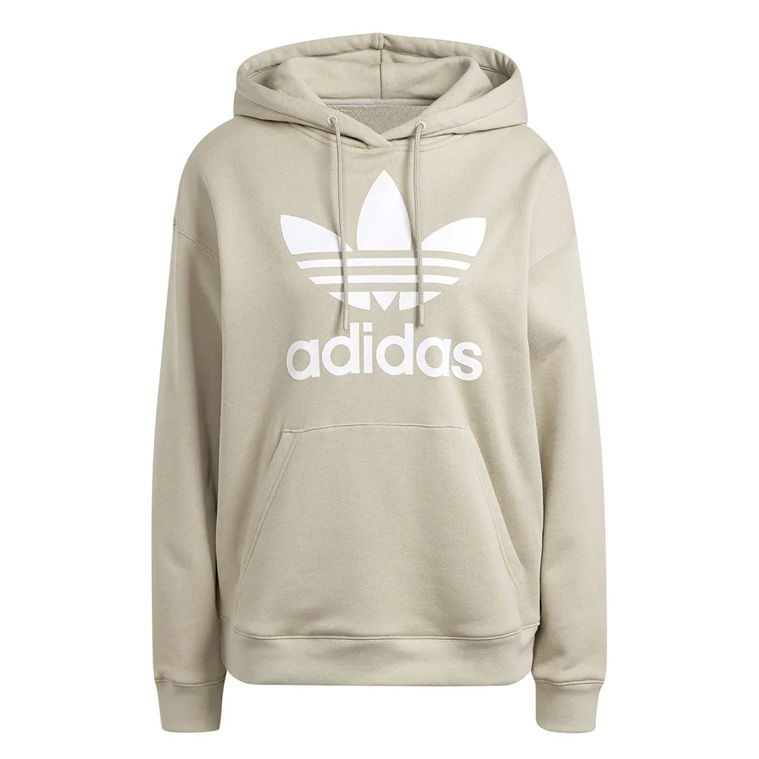 understated look WaterRepellentExterior adidas - Women's Adicolor Trefoil Hoodie (IK6471)