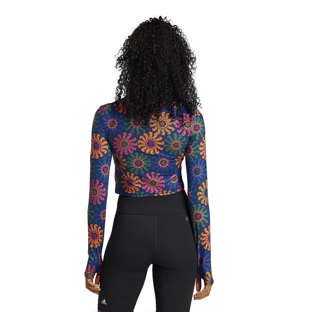 Chill Look adidas - Women's adidas x FARM Rio Crop Long Sleeve T-Shirt (IM2360)