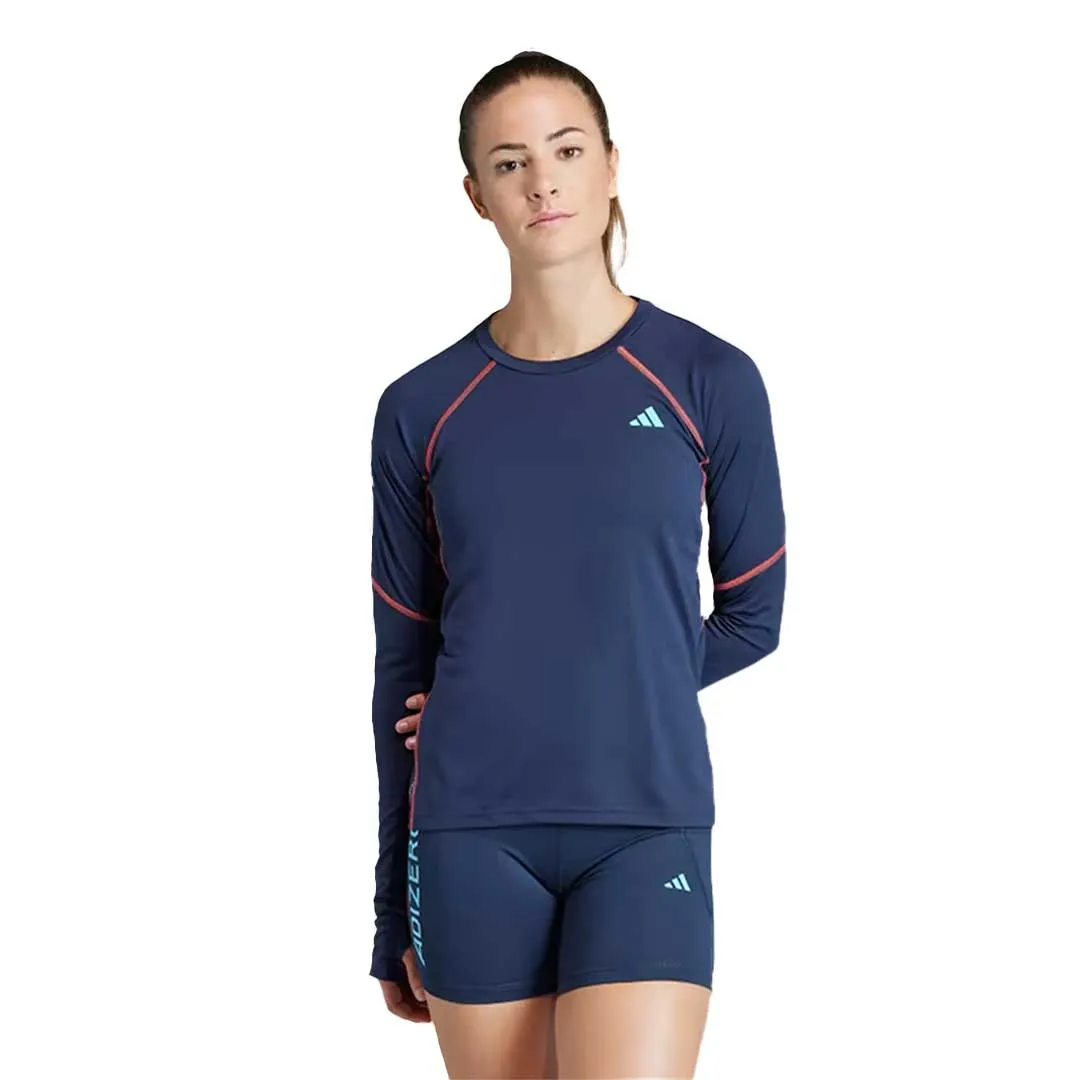 adidas - Women's Adizero Running LS T-Shirt (IK6548) Odor Resistant Short Length