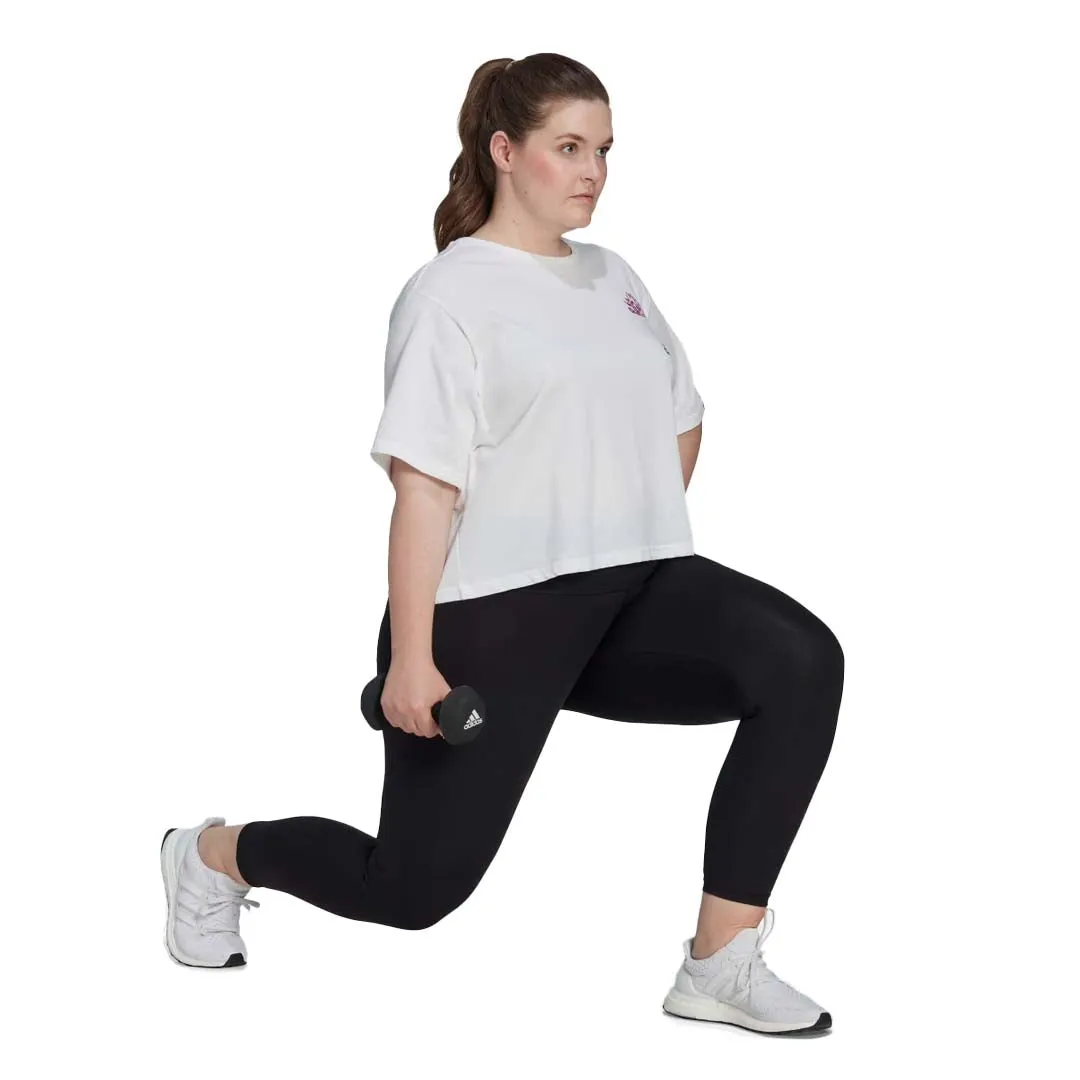 adidas - Women's Aeroready Crop Graphic T-Shirt (Plus Size) (HM1288) Seam Sealed ReinforcedEdging