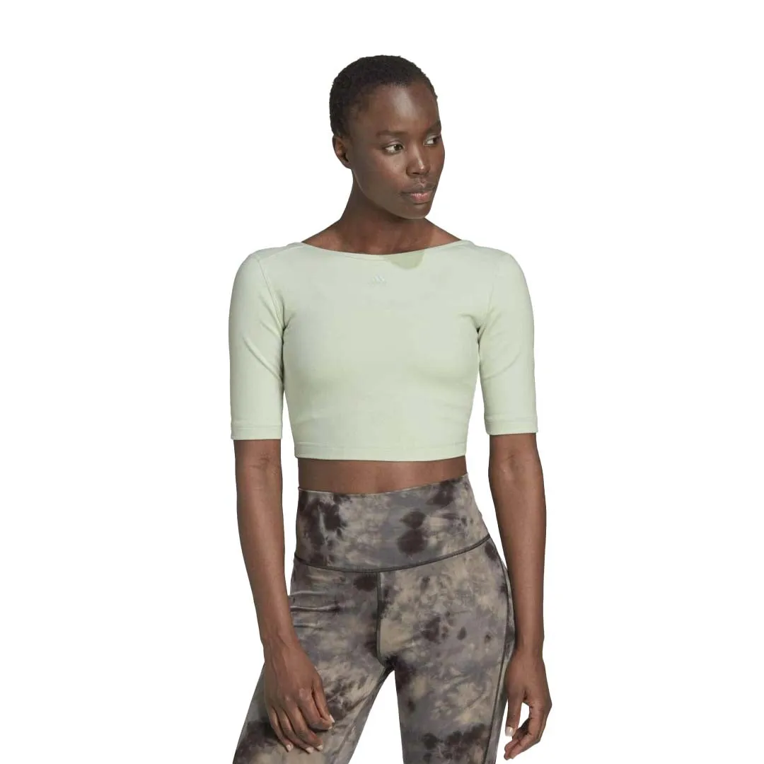 Comfy Street Piece adidas - Women's Aeroready Studio Open-Back T-Shirt (HM7977)