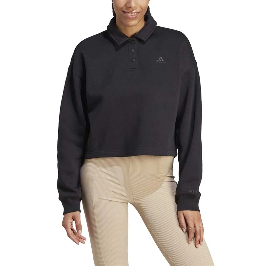 Airflow Ventilation System adidas - Women's All SZN Fleece Graphic Polo Sweatshirt (IL1514)