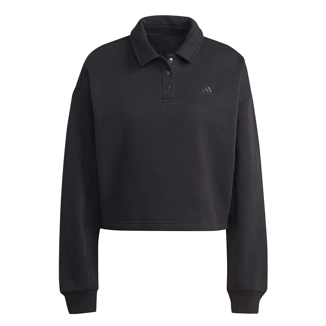 Non Irritating Tags adidas - Women's All SZN Fleece Graphic Polo Sweatshirt (IL1514)