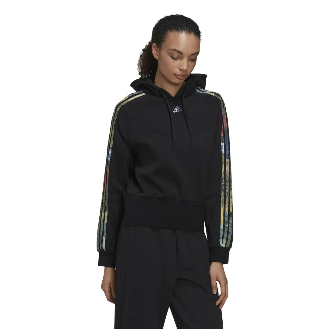 adidas - Women's Allover Print Hoodie (HI0028) Multi Purpose Layer