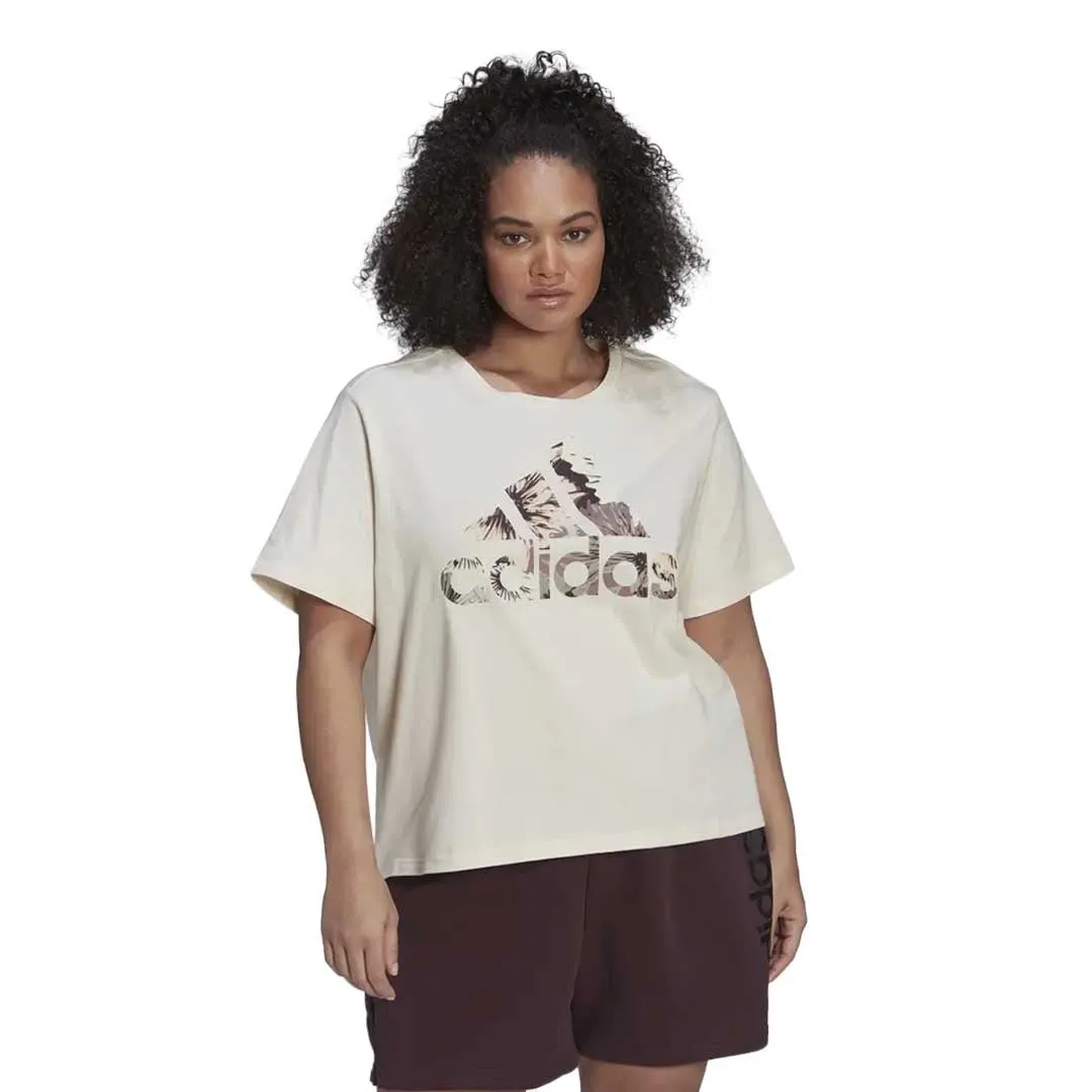 Articulated Sleeves adidas - Women's Allover Print Regular T-Shirt (Plus Size) (HN5281)