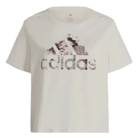 adidas - Women's Allover Print Regular T-Shirt (Plus Size) (HN5281) AdjustableHood Quick Dry Fabric Technology