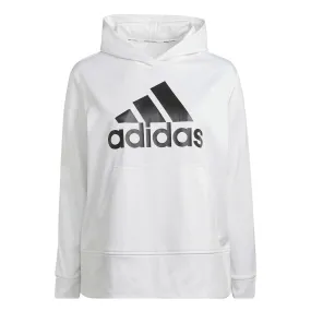 adidas - Women's Badge Of Sport Logo Hoodie (Plus Size) (HJ9744) Low Bulk High Warmth