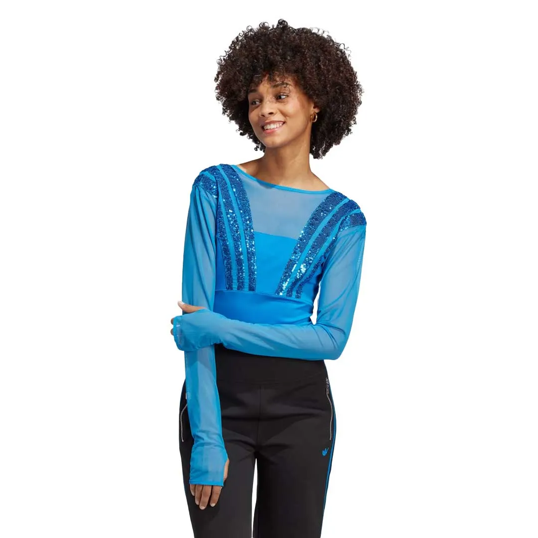 Buttery Soft Handfeel Basic Travel Fit adidas - Women's Blue Version Santiago Bodysuit (HR3416)