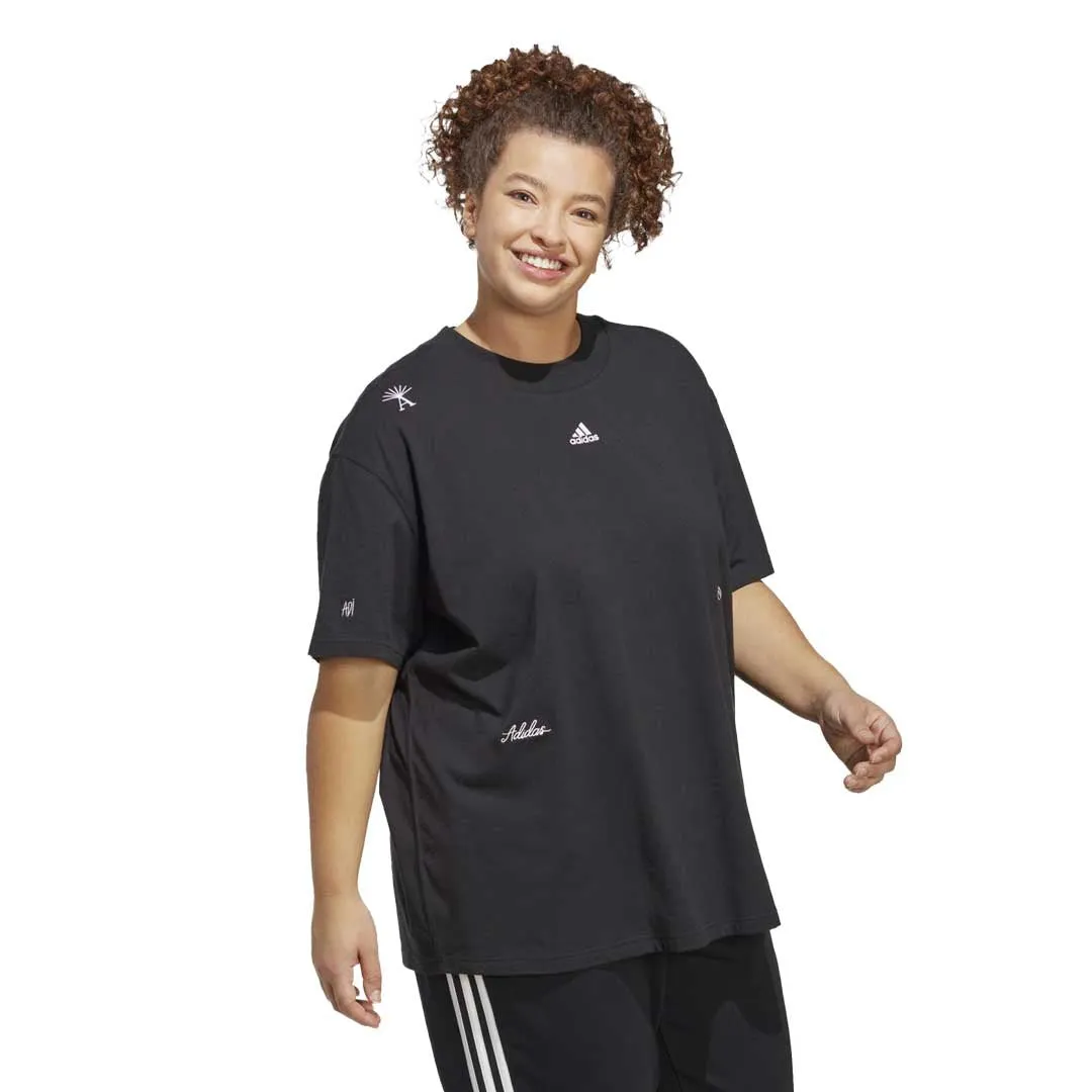Fashion Trend adidas - Women's Bluv Boyfriend Short Sleeve T-Shirt (Plus Size) (IC0813)