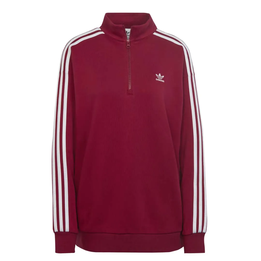 Pocket Placement AdjustableHood adidas - Women's Centre Stage 1/4 Zip Sweatshirt (II6086)