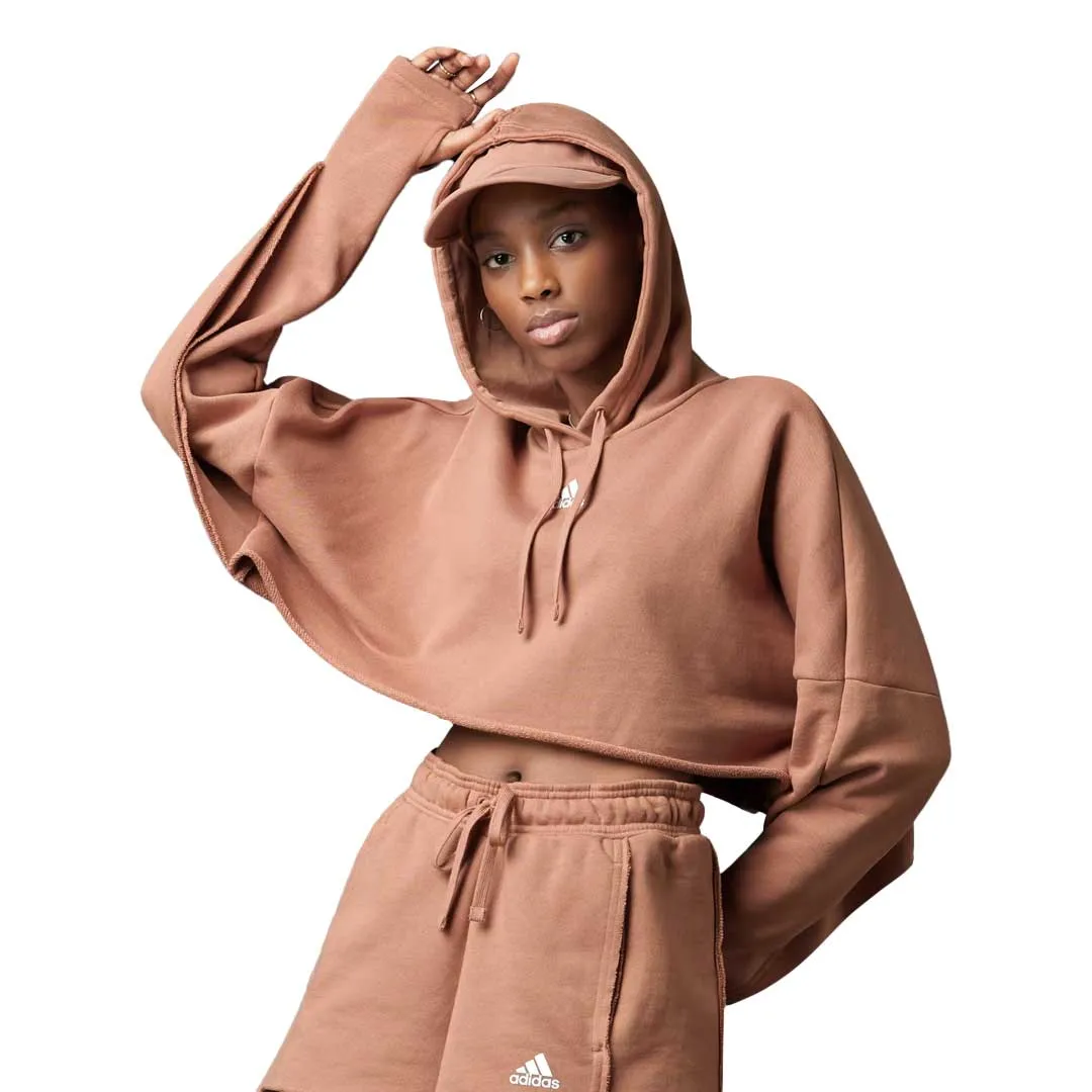 Noise Reducing Fabric adidas - Women's Collective Power Cropped Hoodie (IB8786)