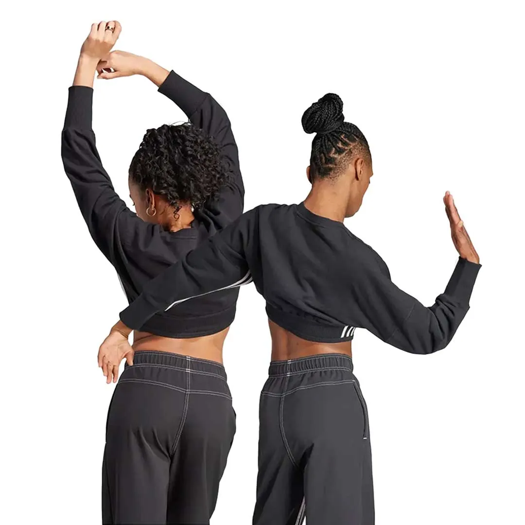 adidas - Women's Dance 3-Stripes Corset-Inspired Sweatshirt (IB4749) Interchangeable Liners