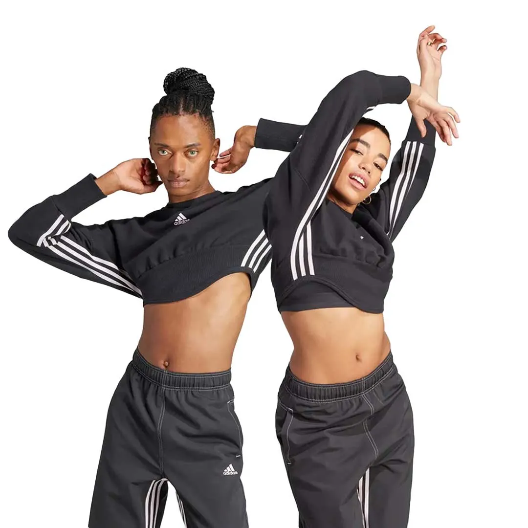 WaterRepellent Finish adidas - Women's Dance 3-Stripes Corset-Inspired Sweatshirt (IB4749)
