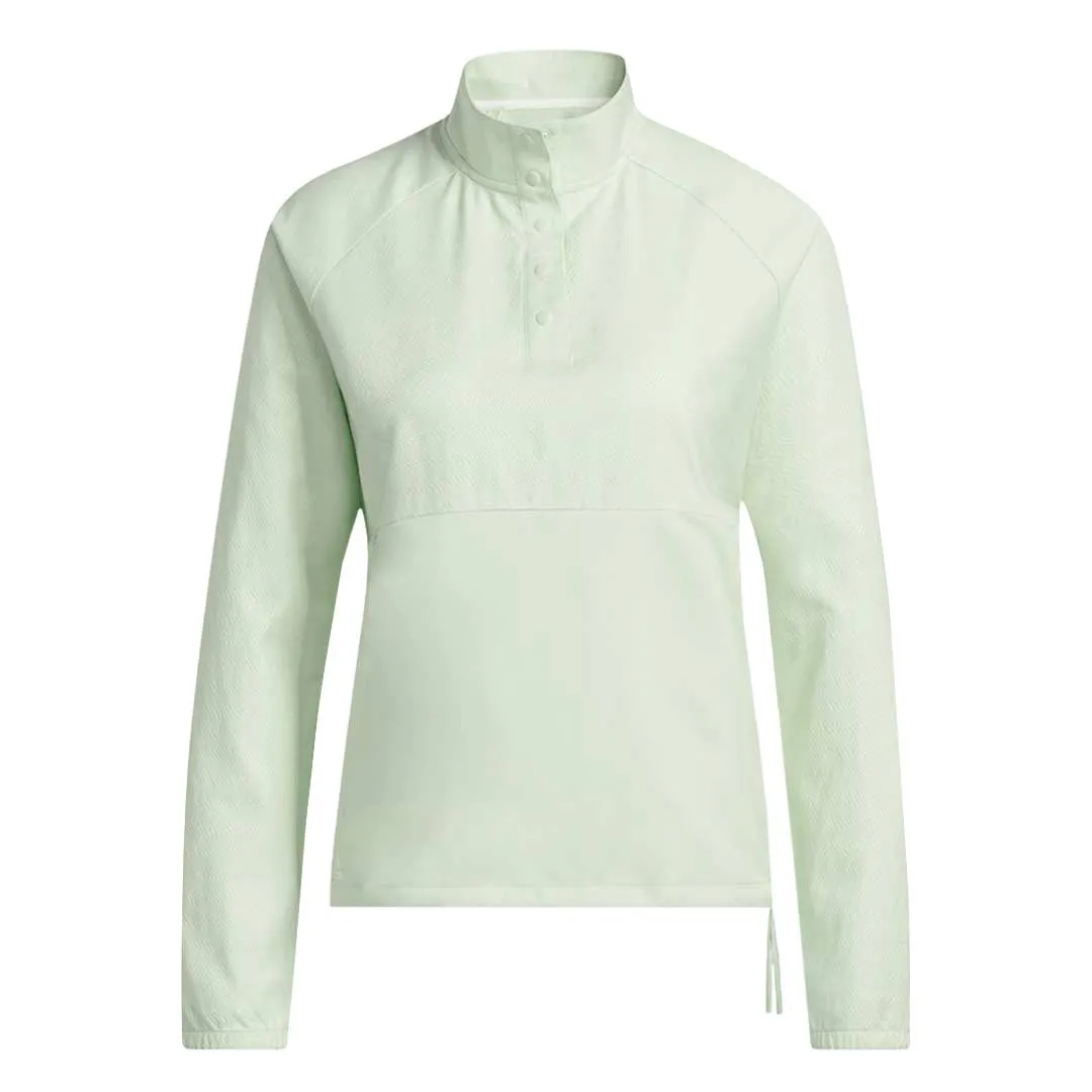 adidas - Women's Embossed 1/4 Snap Pullover (HG6991) retro look