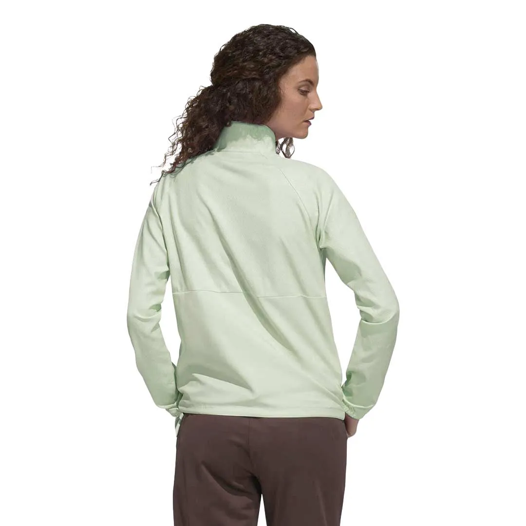 adidas - Women's Embossed 1/4 Snap Pullover (HG6991) Outer Chill Piece Sleek Outer