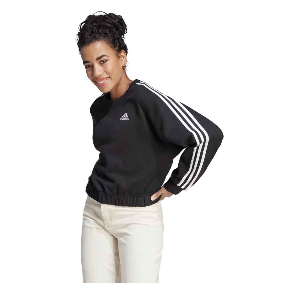 adidas - Women's Essentials 3-Stripes Crop Sweatshirt (HR4926) Reinforced Stitching All Day Wear