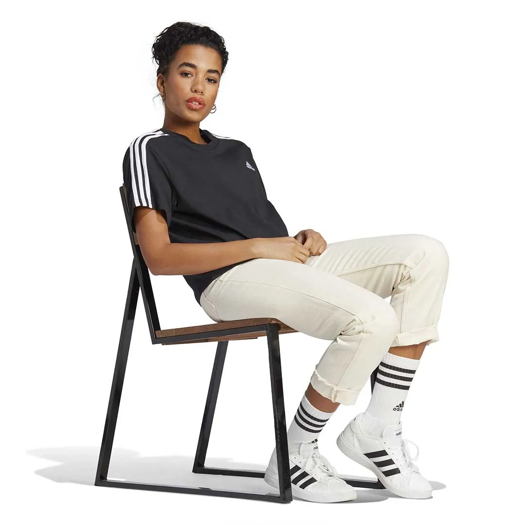 adidas - Women's Essentials 3 Stripes Crop T-Shirt (HR4913) Hypoallergenic Interior Layer