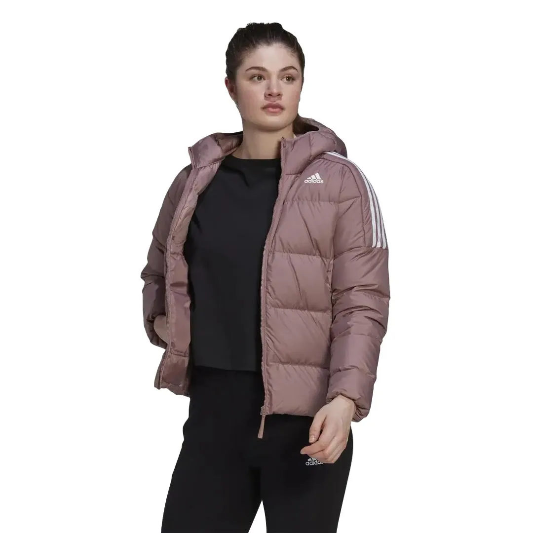 adidas - Women's Essentials Midweight Down Hooded Jacket (HK4666) WeatherproofZipper TearResistantOuter