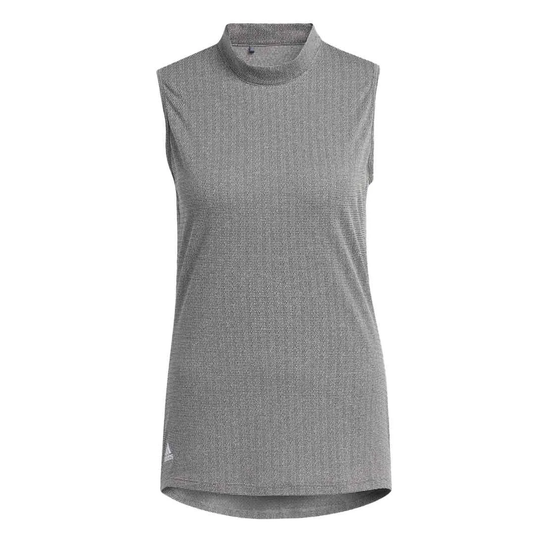 adidas - Women's Essentials Mock Neck Sleeveless Polo (HA3480) Noise Reduced Fabric