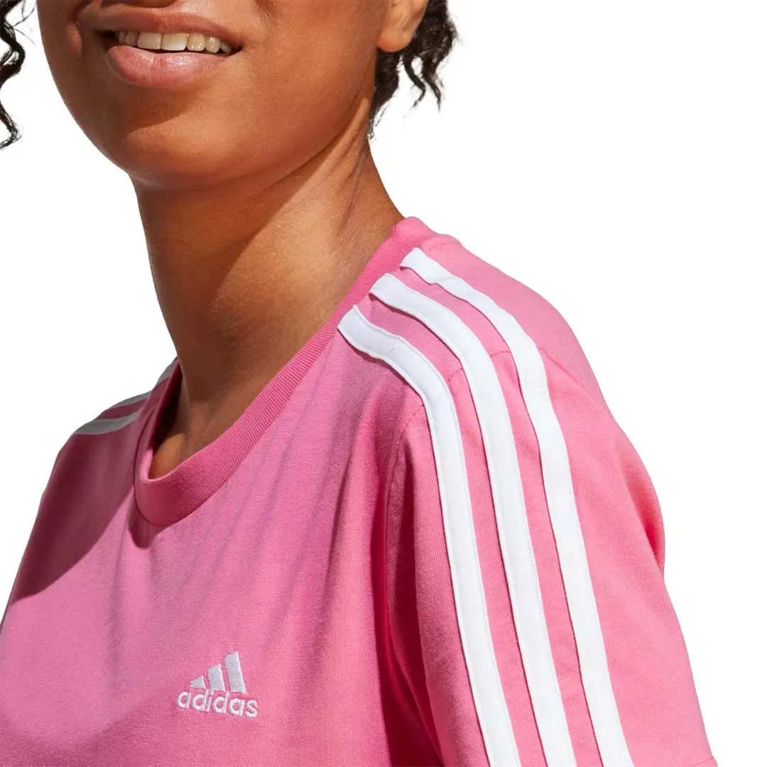 adidas - Women's Essentials Slim 3-Stripes T-Shirt (IB9453) Quick Dry Coating