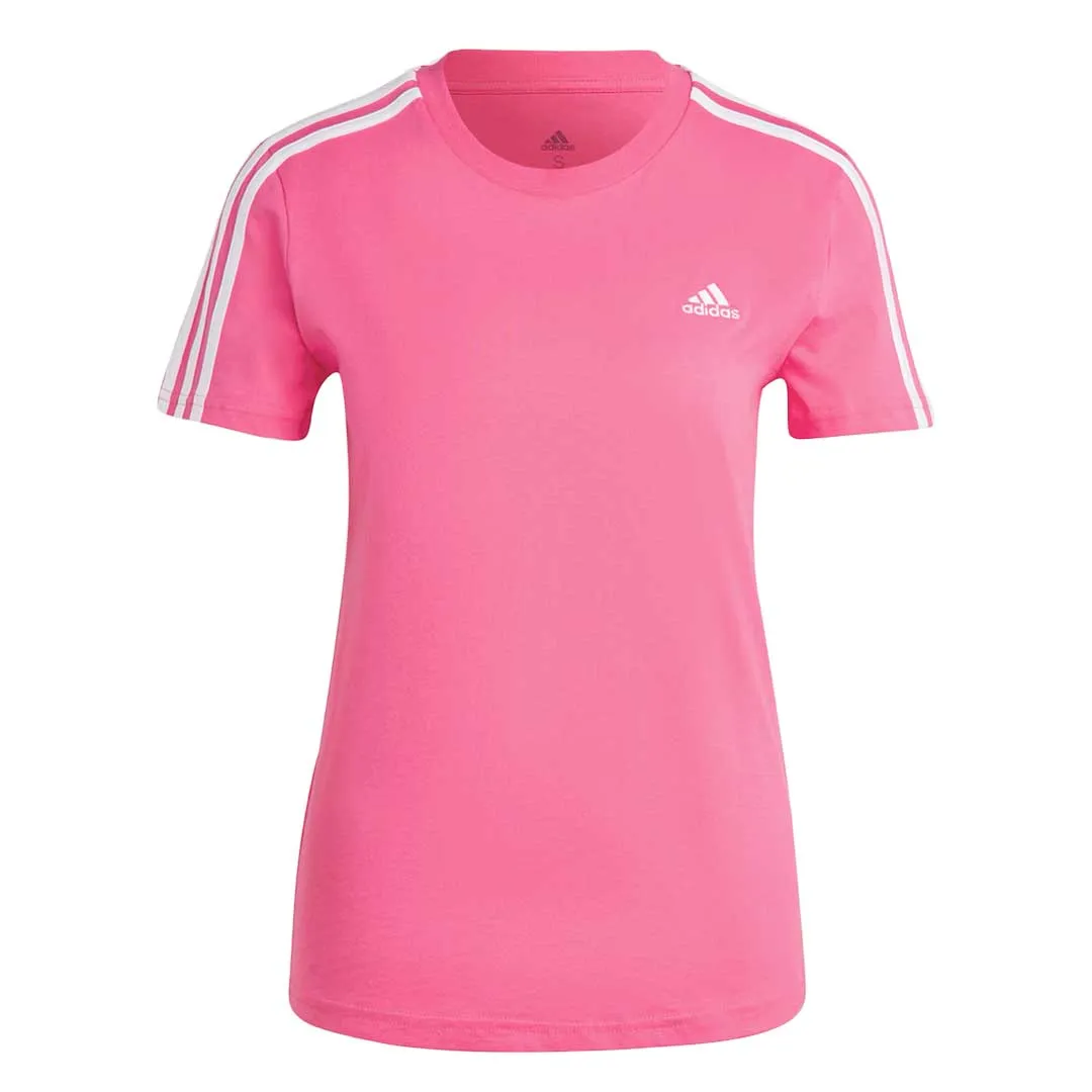 adidas - Women's Essentials Slim 3-Stripes T-Shirt (IB9453) Reflective accents Seamless Stitching