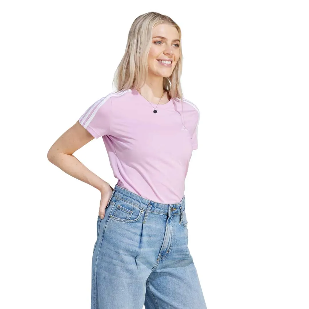 adidas - Women's Essentials Slim 3-Stripes T-Shirt (IM2795) FlexibleCuffSystem AbrasionResistantEdging
