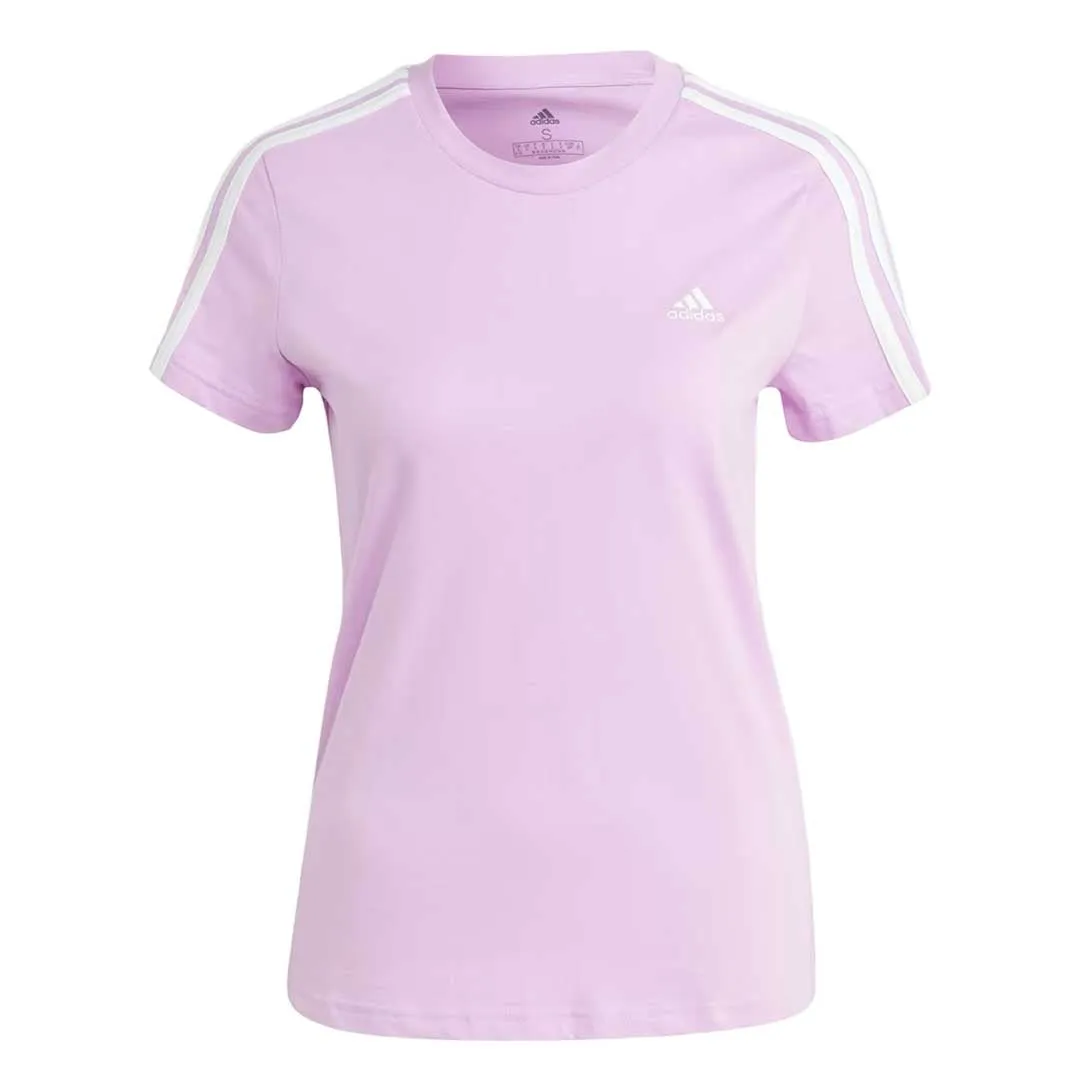 adidas - Women's Essentials Slim 3-Stripes T-Shirt (IM2795) Reinforced Stress Points Ventilation Panels