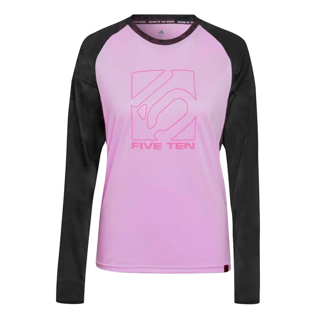 adidas - Women's Five Ten Long Sleeve Jersey BCA T-Shirt (HH7063) Quick Dry Fabric Long Length