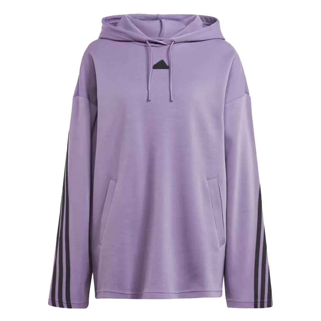 adidas - Women's Future Icons 3-Stripes Hoodie (IL3023) Recycled Material Construction Fade Resistant Dye