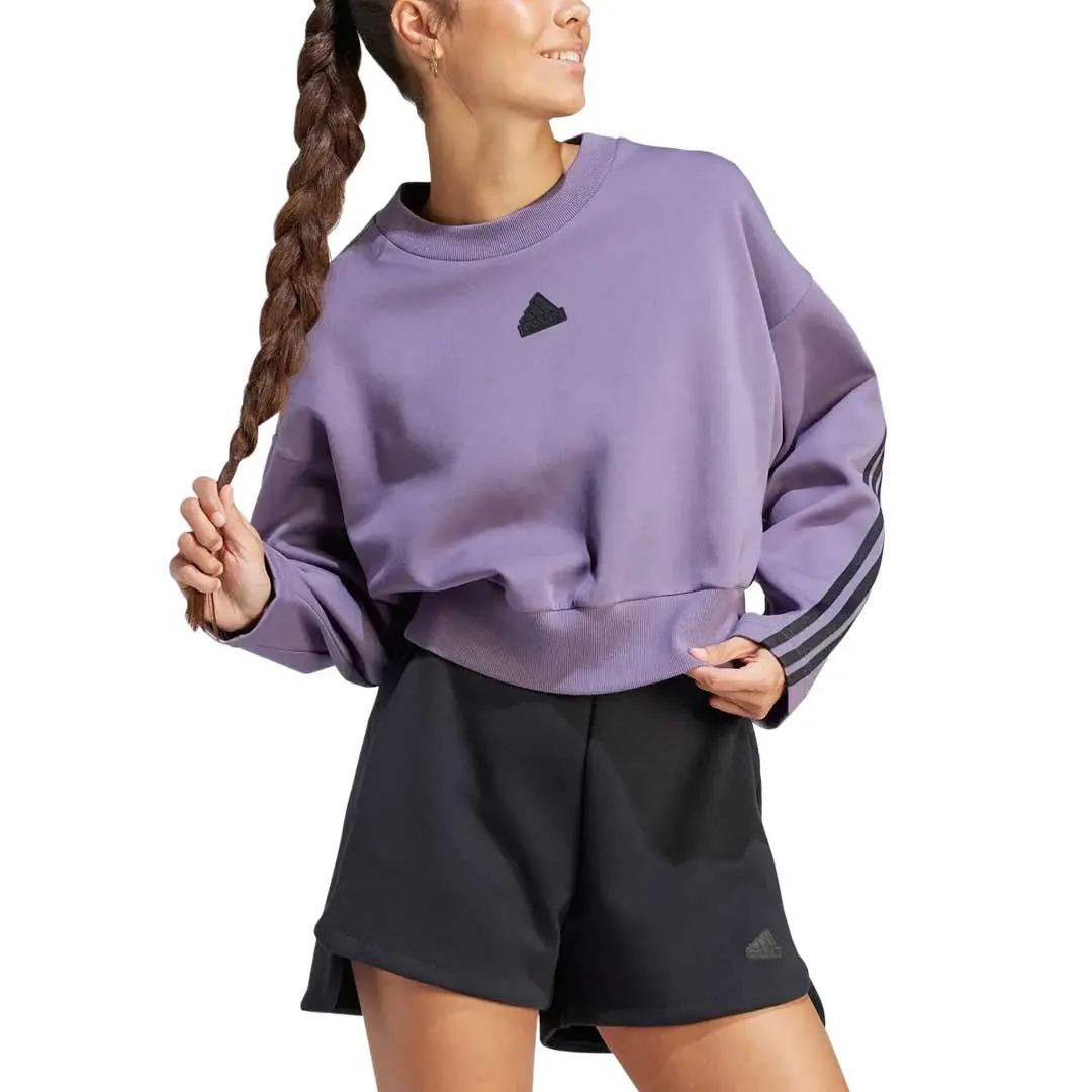 RubberizedTrim adidas - Women's Future Icons 3-Stripes Sweatshirt (IL3057)