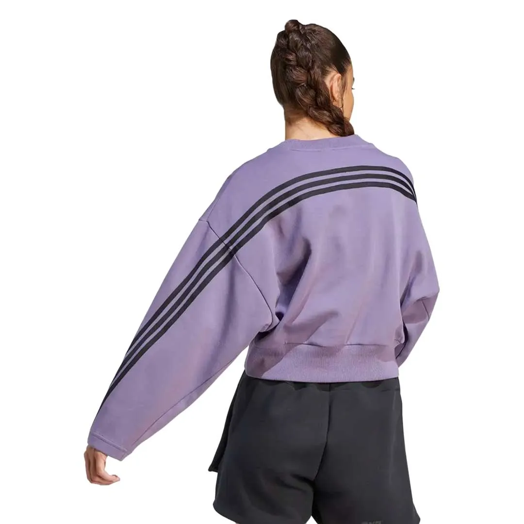 adidas - Women's Future Icons 3-Stripes Sweatshirt (IL3057) Low Profile Logoing Moisture Control Fibers