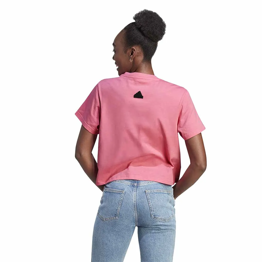 adidas - Women's Future Icons Graphic Crop T-Shirt (II6074) DualLayer Weave Sleek Layer Look