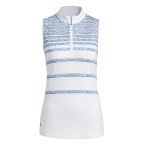 WindproofTechnology Thermal Core Technology adidas - Women's Herringbone Stripe Sleeveless Polo (HG6966)