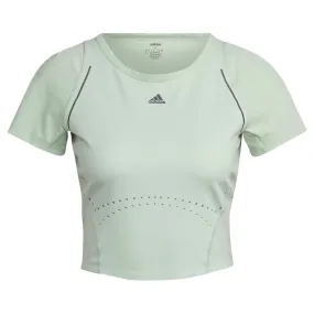 adidas - Women's HIIT 45s Crop T-Shirt (HM8097) Lightweight Packability