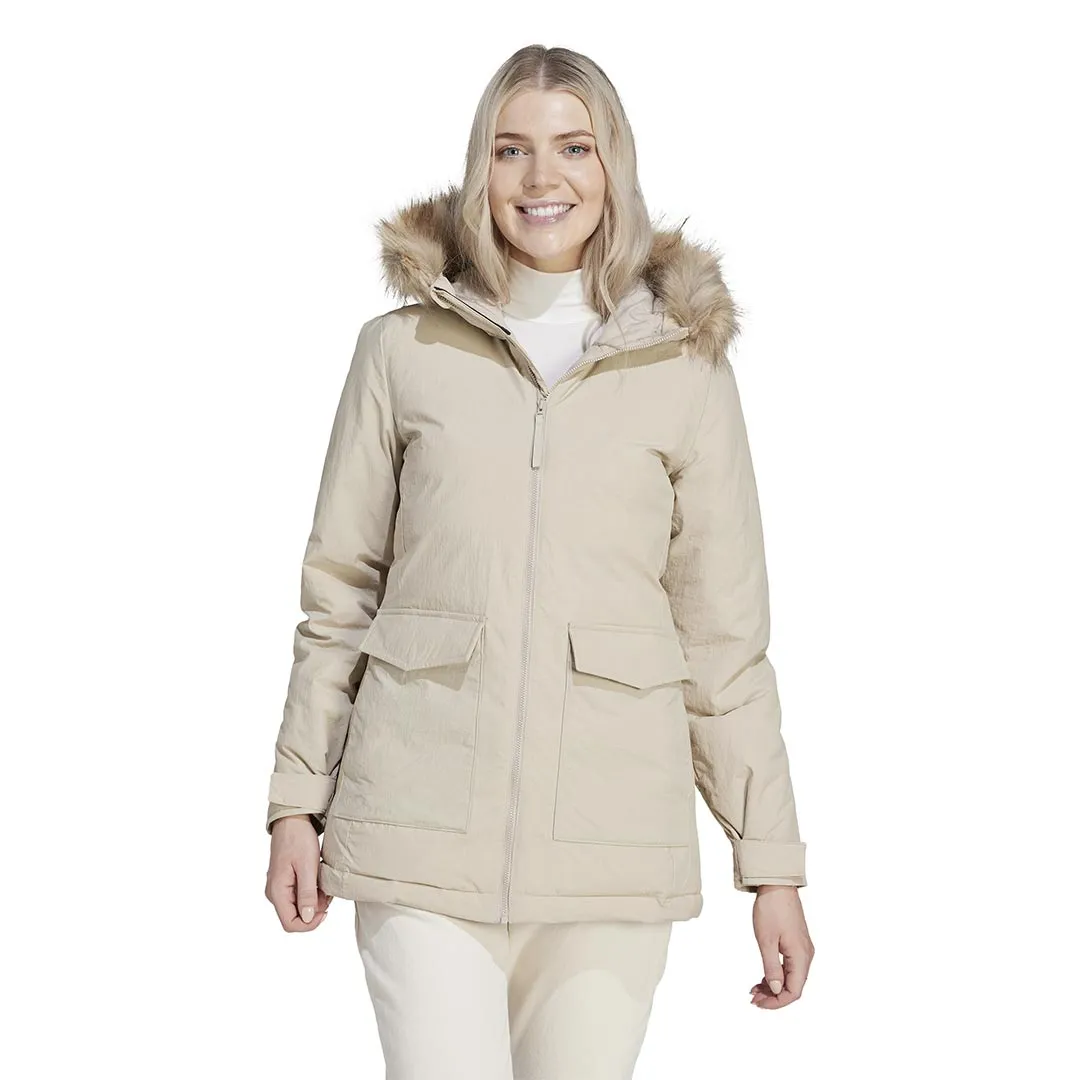 adidas - Women's Hooded Fur Parka (HZ5734) Clean Outer