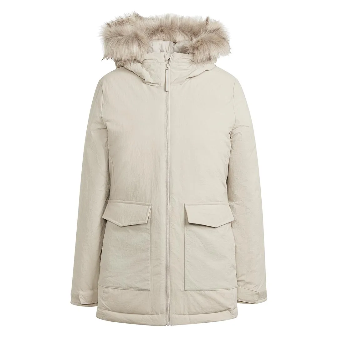 Casual Work Look Low Bulk High Warmth adidas - Women's Hooded Fur Parka (HZ5734)