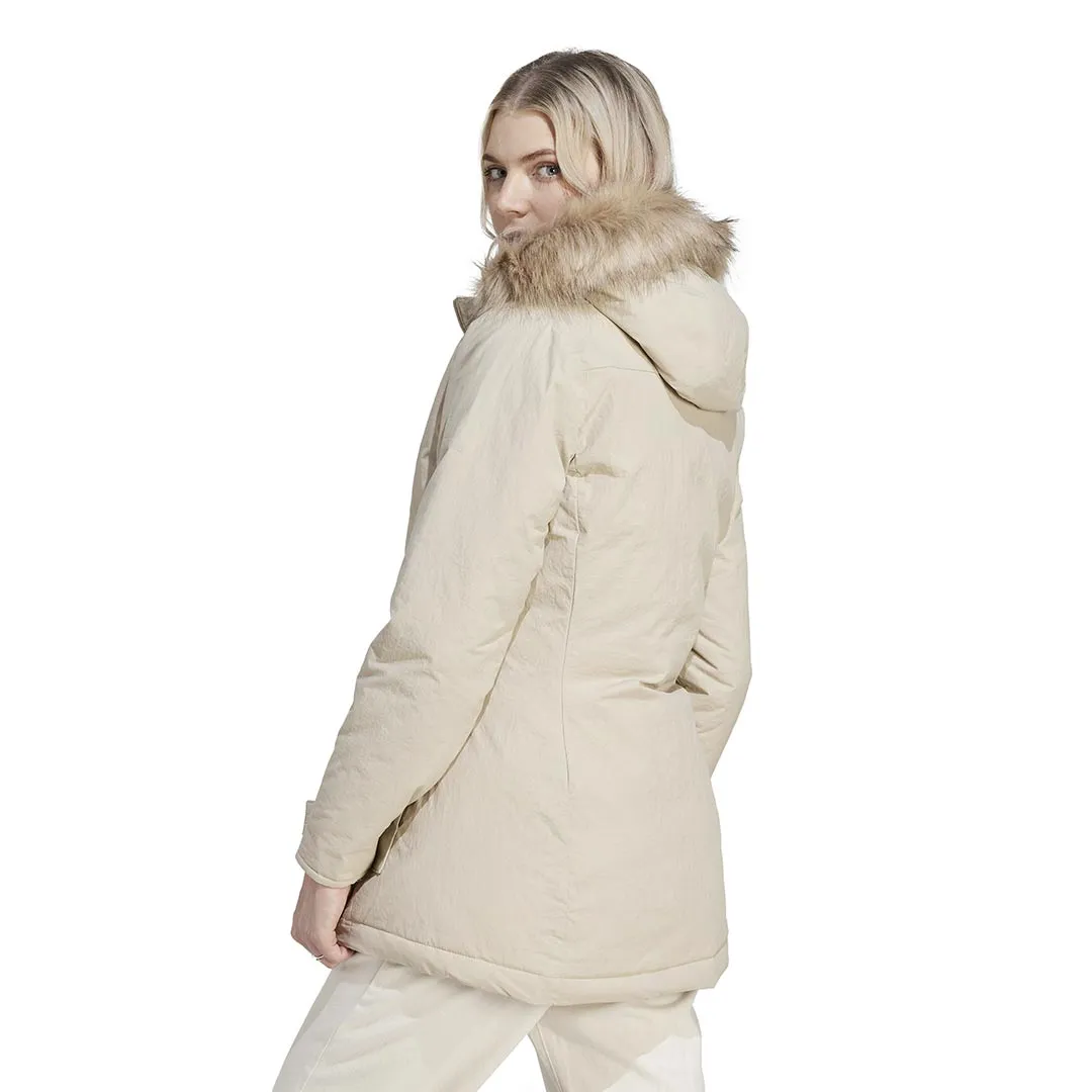 Simple Outer Cold Day Look adidas - Women's Hooded Fur Parka (HZ5734)
