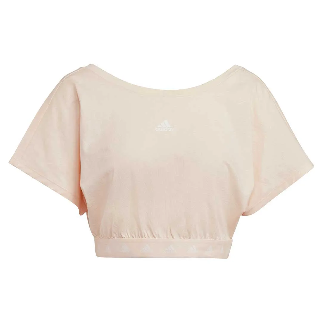 adidas - Women's Hyperglam Cropped Cotton T-Shirt (HZ9667) Eco Friendly Construction
