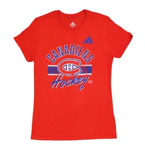 adidas - Women's Montreal Canadiens Blend T-Shirt (IB5640) Airy Layer Fit Classic Fit