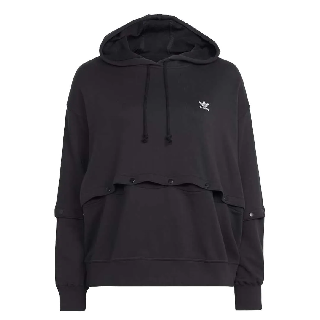 adidas - Women's Original Snap-Button Hoodie (Plus Size) (HF2070) Organic Cotton Blend Hiking Trail Outfit