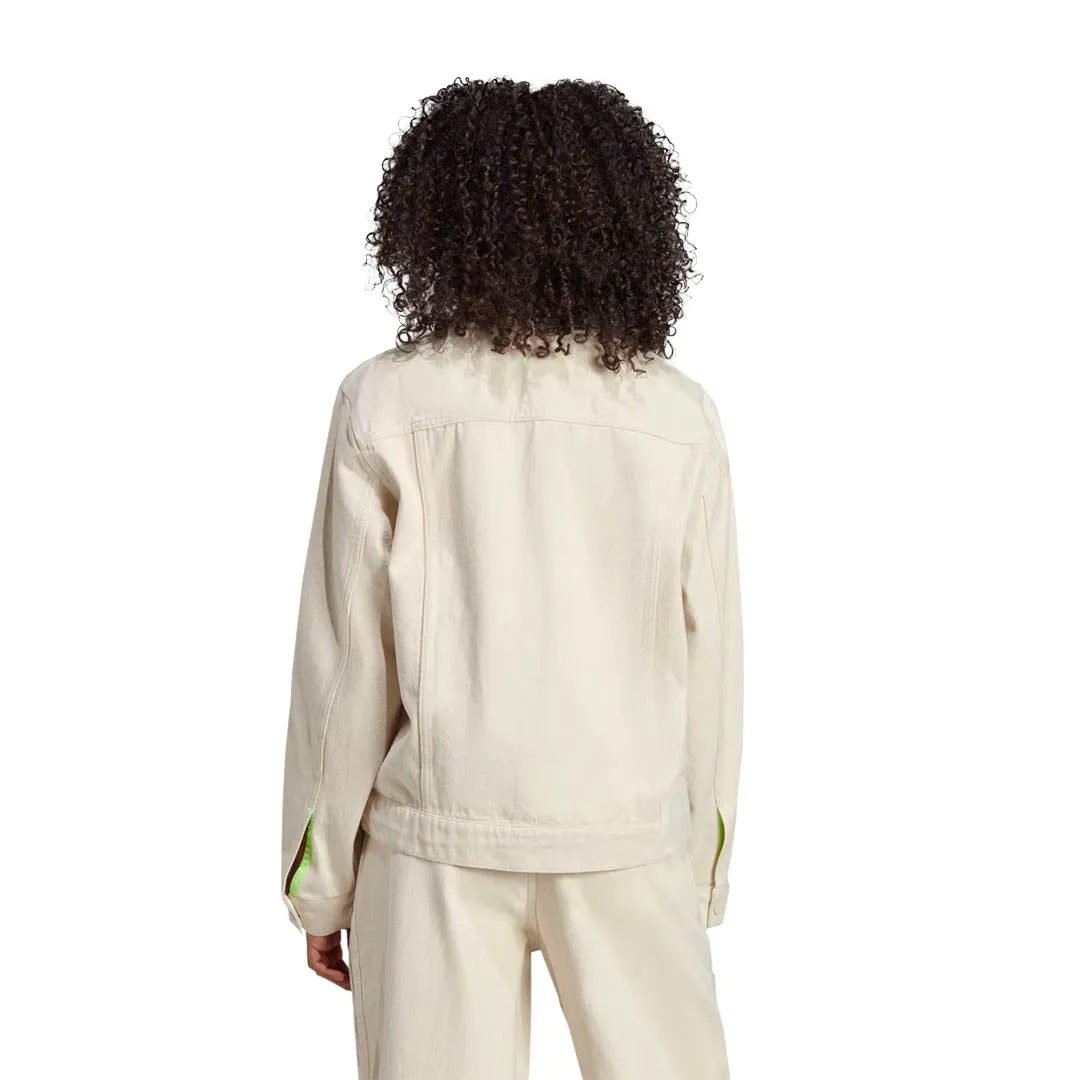 adidas - Women's Originals X Kseniaschnaider Denim Jacket (IJ6624) Contemporary Fit LowProfileStitching