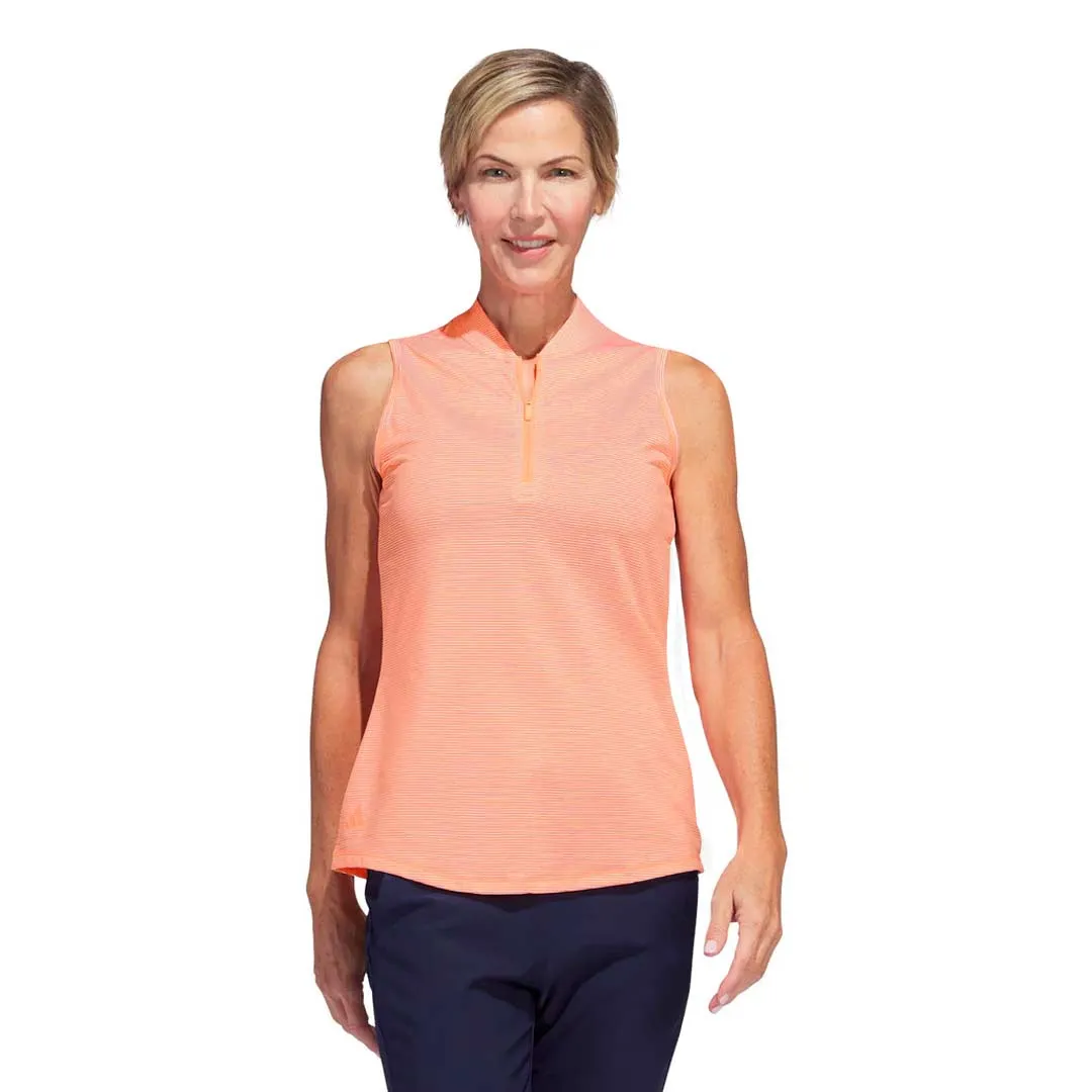 adidas - Women's Ottoman Printed Sleeveless Polo (HT1247) Travel Must Eco Friendly Recycled Material