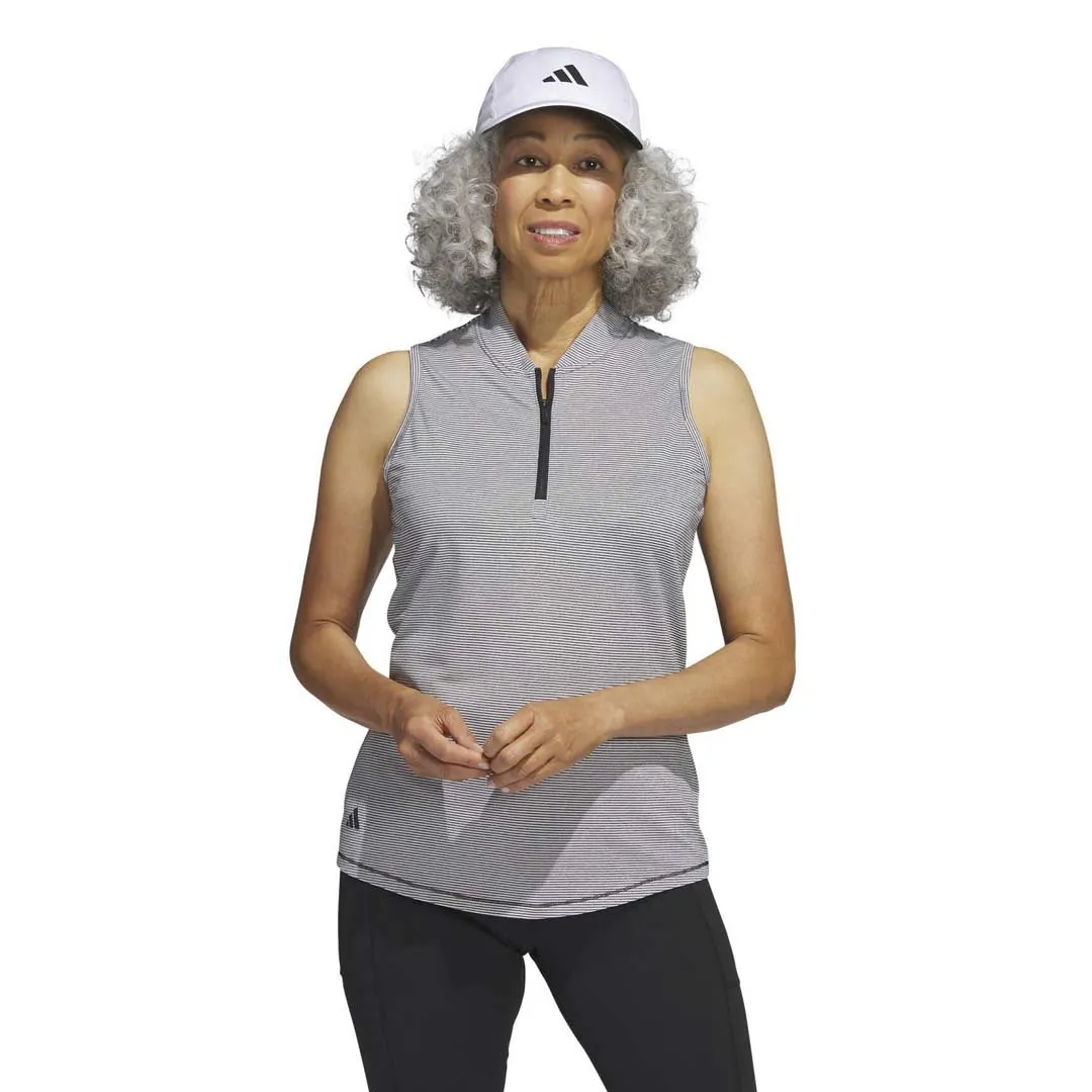 TapedZippers adidas - Women's Ottoman Printed Sleeveless Polo (HT1251)