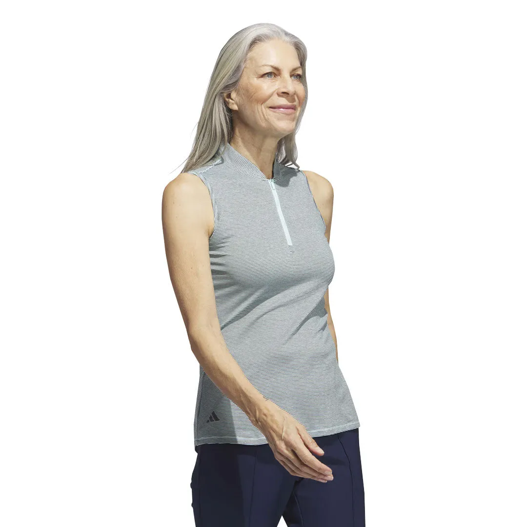 adidas - Women's Ottoman Printed Sleeveless Polo (II3243) Tear Resistant Knit