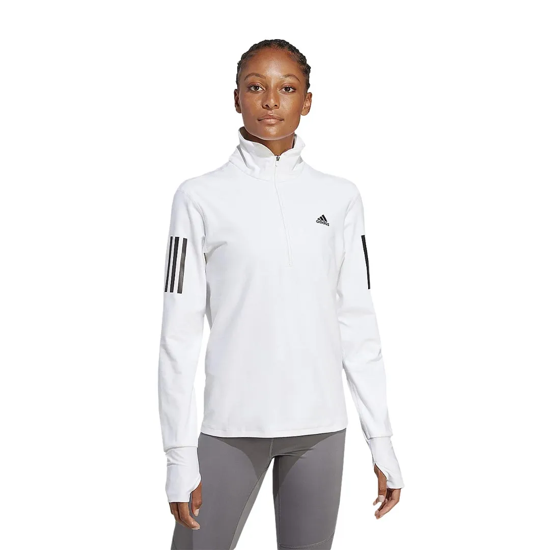 adidas - Women's Own The Run 1/2 Zip Sweatshirt (HR9983) Thermo Regulating Essential Casual Look